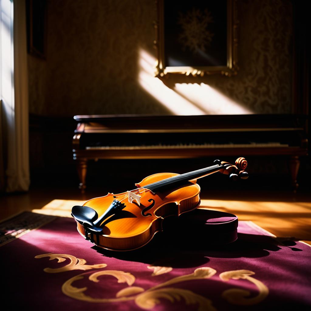 Chiaroscuro Violin in Velvet Setting