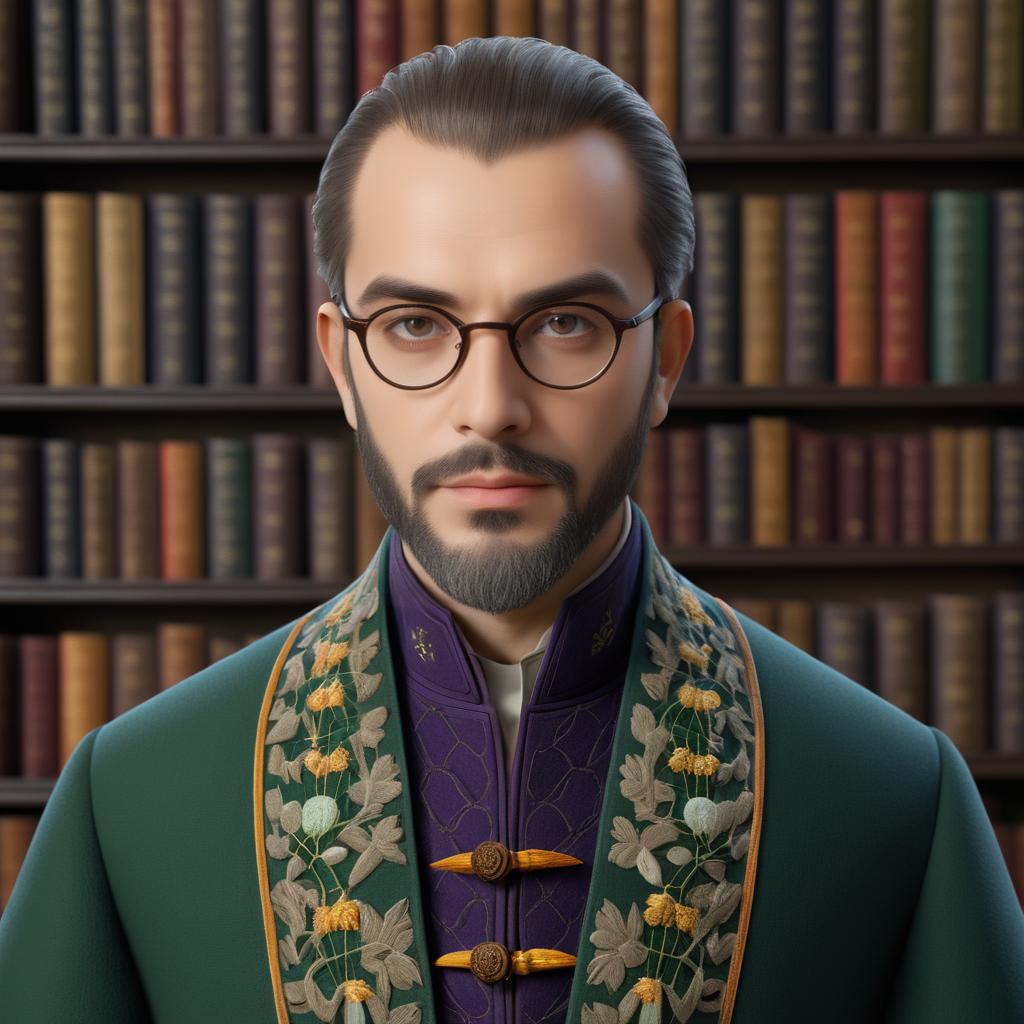 Detailed Portrait of Scholar Marcus