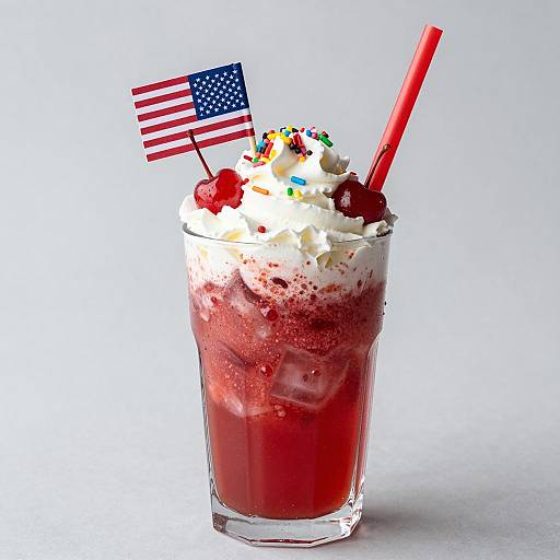 Vibrant Red Frozen Drink Delight