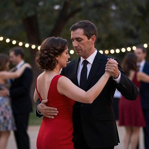 Romantic Dance Under String Lights