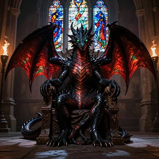 Rembrandt-Style Fierce Dragoness Portrait