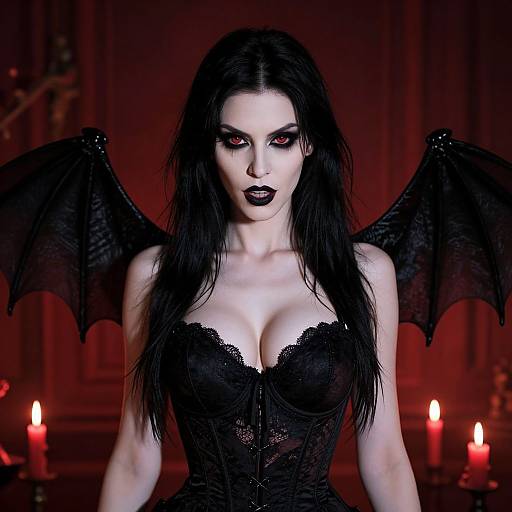 Gothic Vampire Woman Portrait