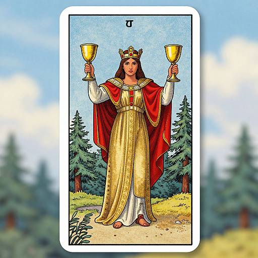 Queen of Cups in Rider-Waite Style