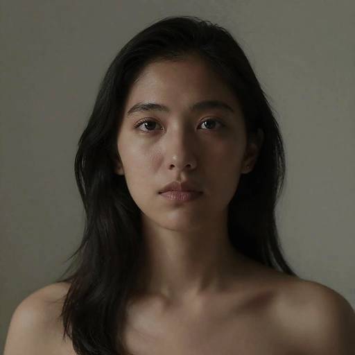 Portrait of Young Asian Woman with Muted Tones