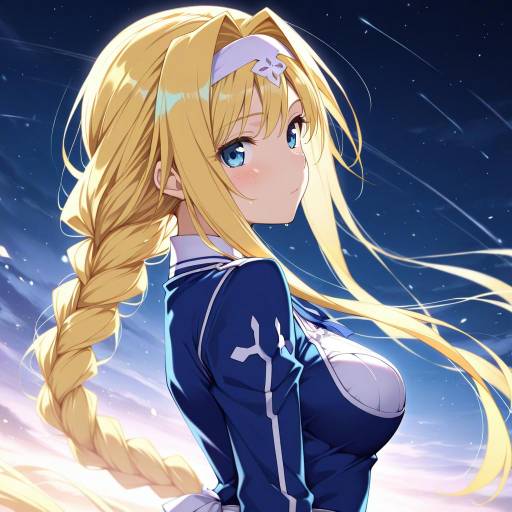 Illustration of Alice zuberg, sword art online in the style of Garnet