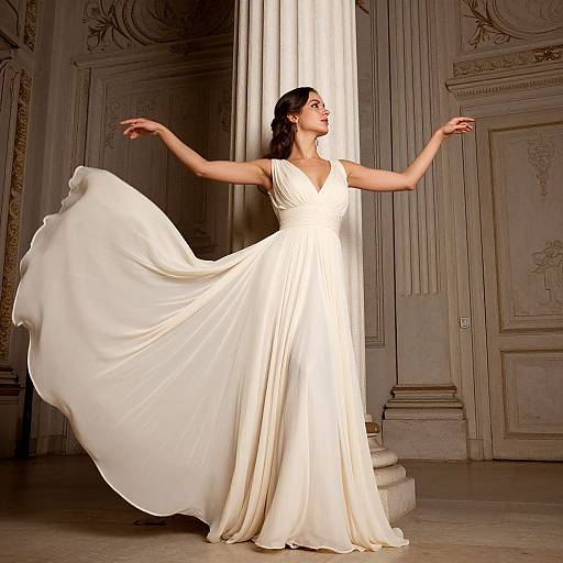 Elegant Woman in Classical Interior