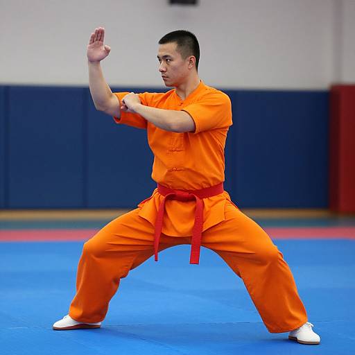 Wushu Martial Arts Training Pose