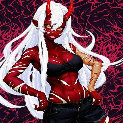 Illustration of Akumi (yoclesh), vyugen in the style of Ruukii drift