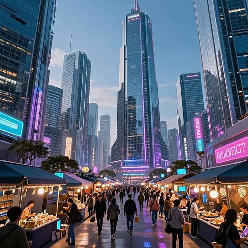 Futuristic Cyberpunk Capital Cityscape