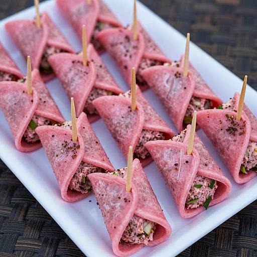 Vibrant Pink Falafel Wraps Platter