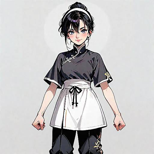 Anime Girl Toph in Traditional Outfit