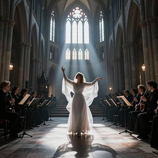 Ethereal Conductor in Frozen Cathedral