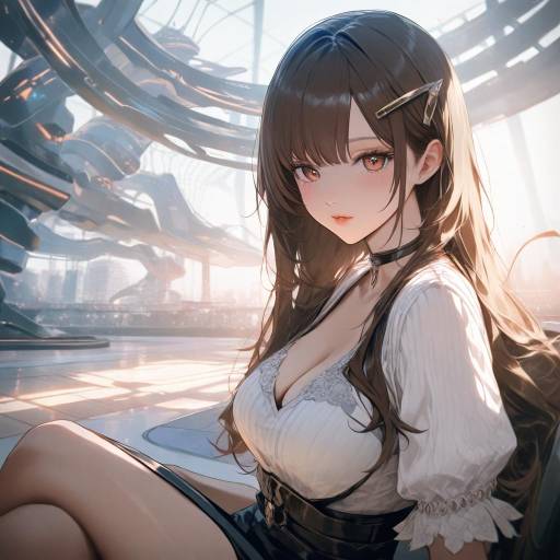 Futuristic Portrait of a Young Woman Futuristic Portrait of a Young Woman