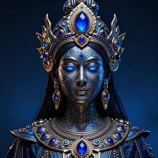 Divine Figure with Glowing Eyes