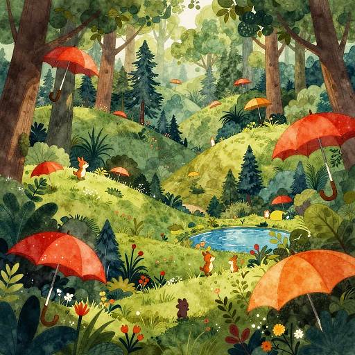 Whimsical Snowy Enchanted Woodland