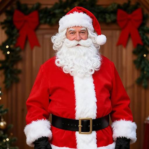 Festive Outdoor Santa Claus Portrait