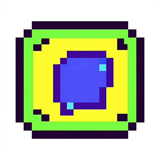 Vibrant Retro 8-Bit Pixel Sprite