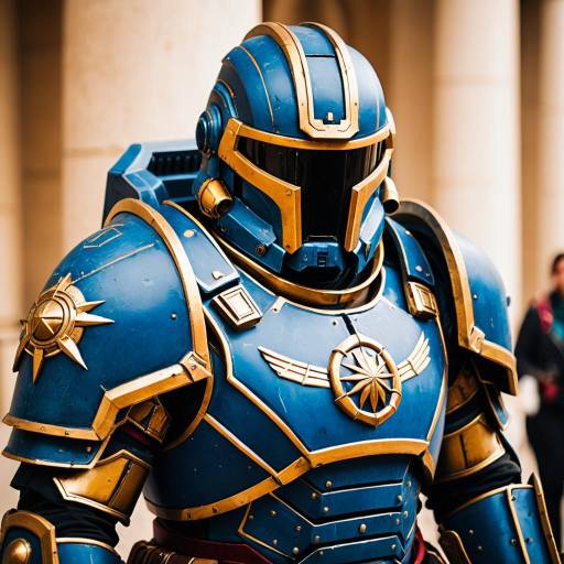 Lifestyle costume photo of Adeptus astartes. Cosplay clothes