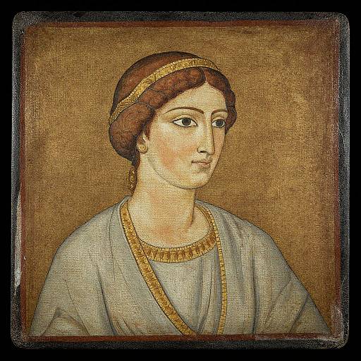 Roman Antonine Funerary Portrait Woman