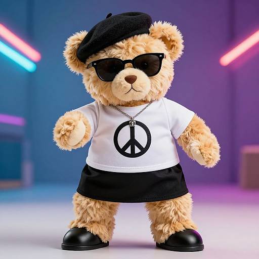 Stylish Plush Teddy Bear with Attitude