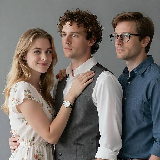 Three People Standing Together