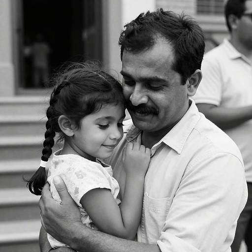 Heartwarming Black and White Embrace