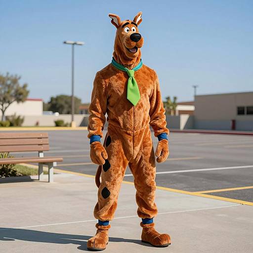 Adult Fred in Scooby-Doo Costume