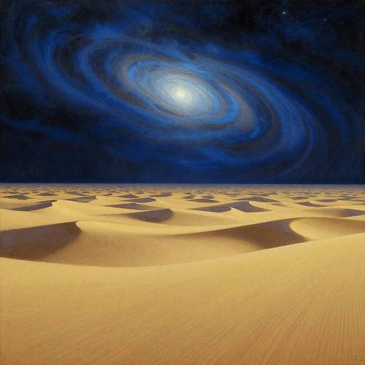 Art Nouveau Cosmic Desert Landscape