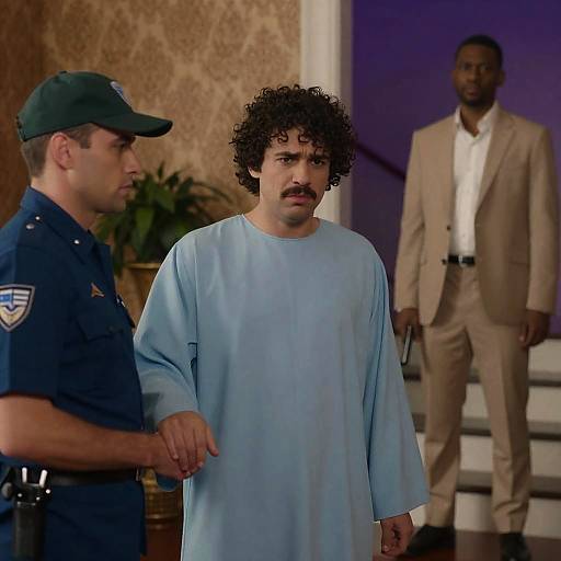 Dramatic Scene with Three Men