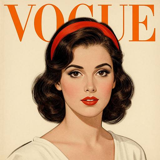 Vintage Vogue Cover with Retro Style