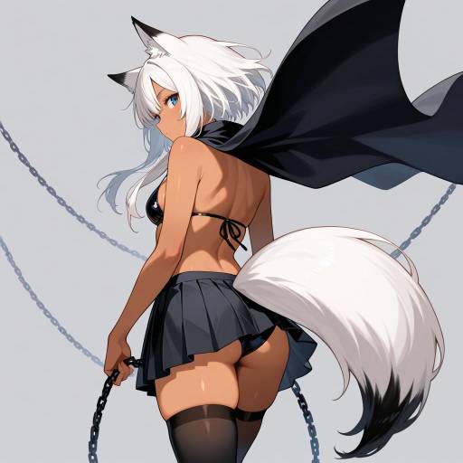 Dramatic Fox Girl in Cowboy Shot Dramatic Fox Girl in Cowboy Shot