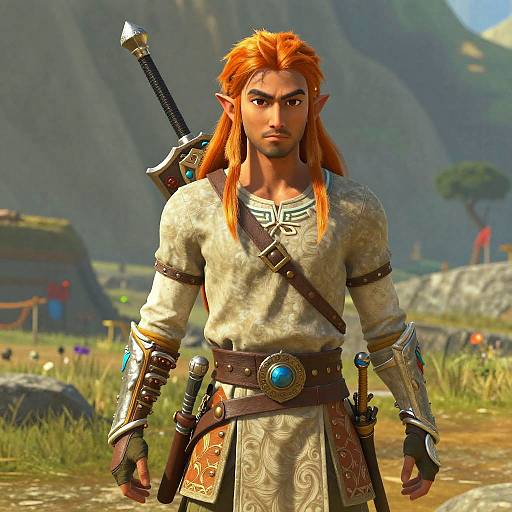 South Asian Warrior in Zelda Style