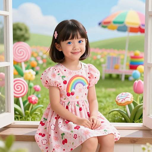 Candy Girl in Floral Fantasy