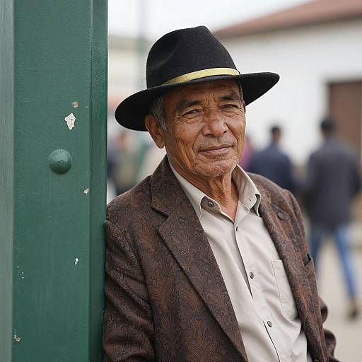 Charming Man in Urban Setting
