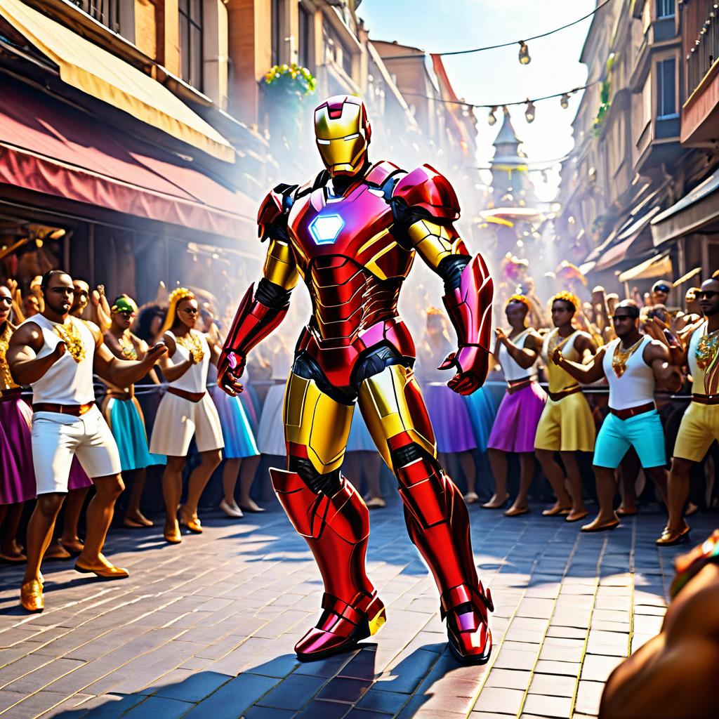 Epic Vanilla Iron Man at Street Festival