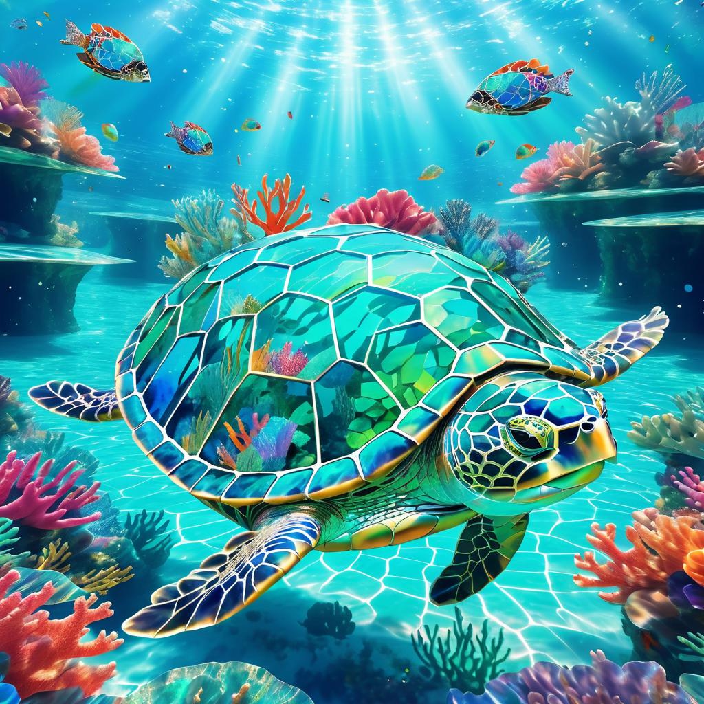 Enchanted Turtle in Crystal Lagoon