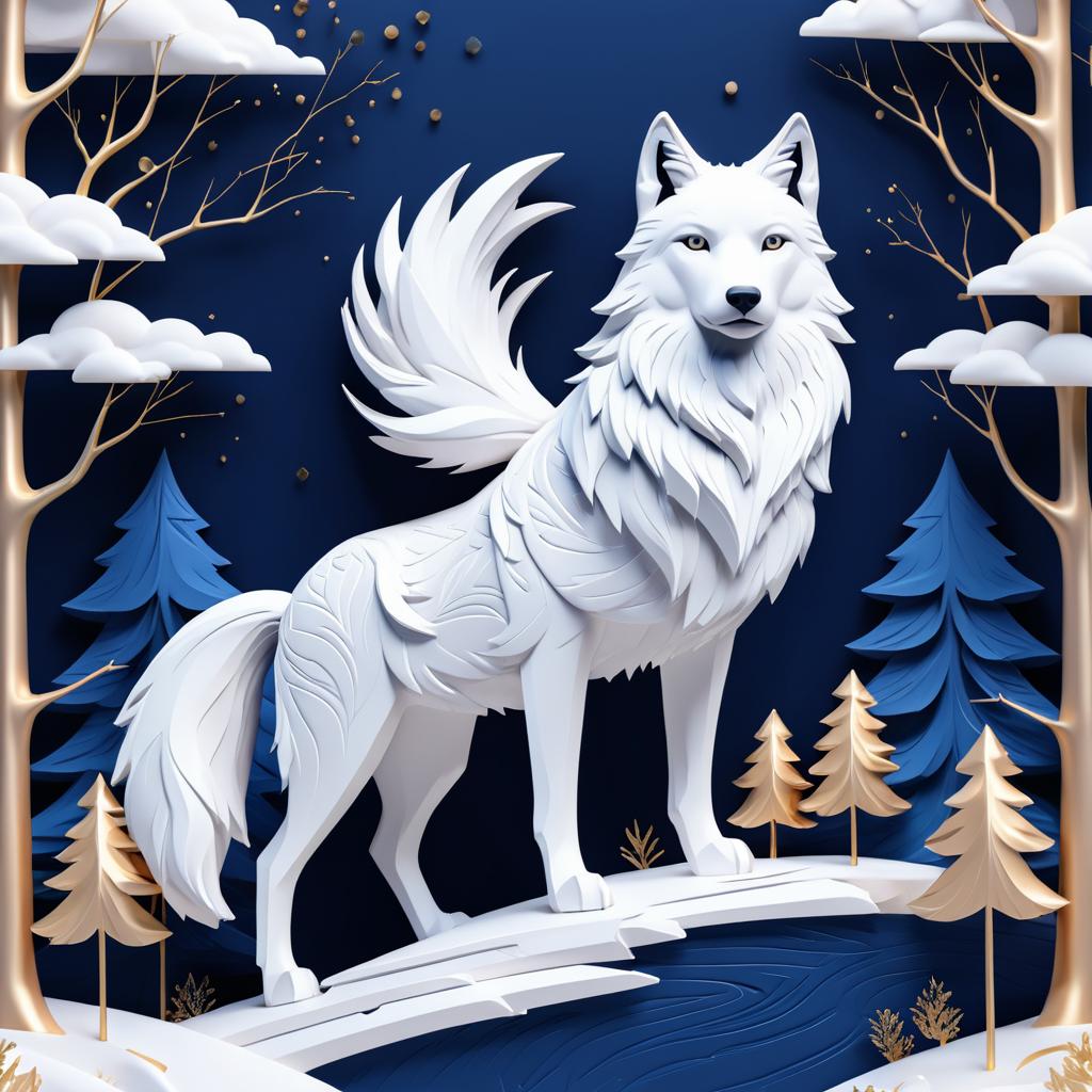 Twilight Forest: Wolf in Bold Colors