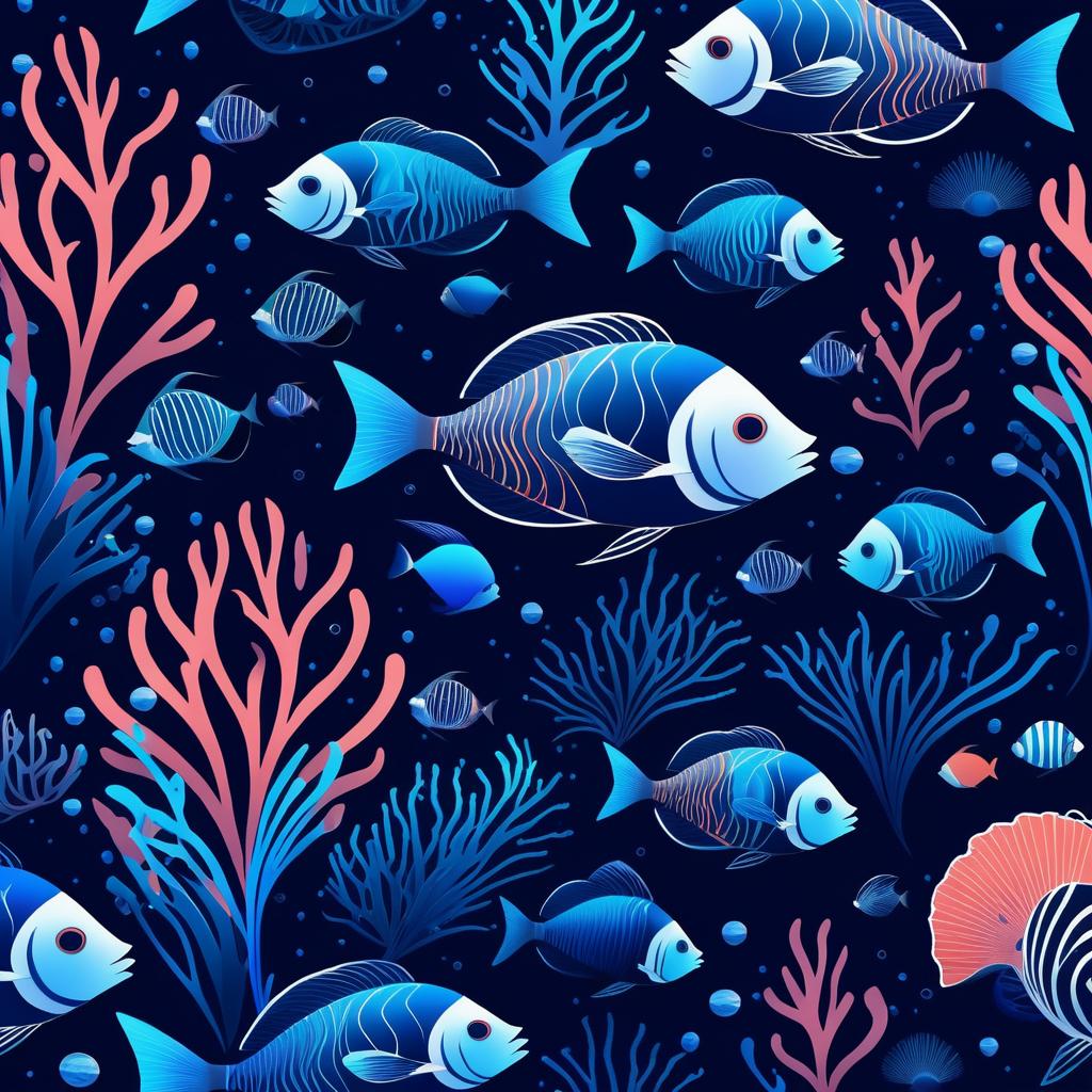 Tranquil Underwater Beauty Illustration