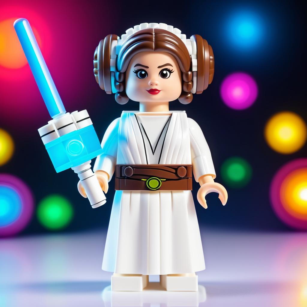 Lego Princess Leia Figurine Close-Up