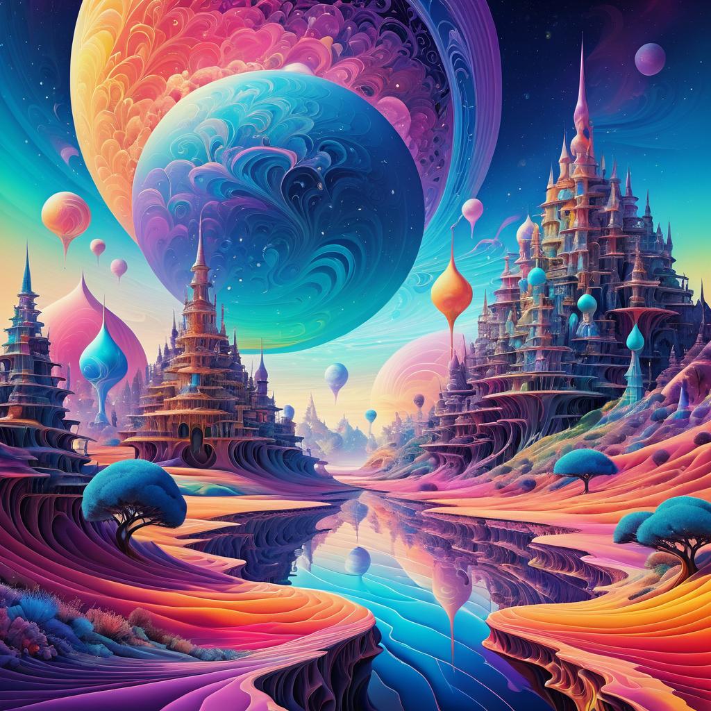 Surreal Psychedelic Dreamscape Art