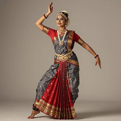 Elegant Indian Dance Costume Display