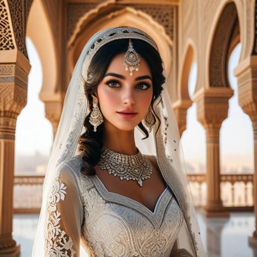 Elegant Bride in Traditional South Asian Wedding Attire