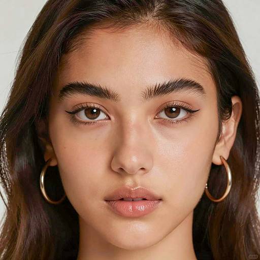 Close-Up Portrait of a Young Woman