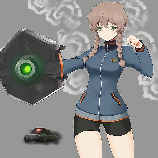 Illustration of Amane suzuha, steins;gate in the style of Gale kawaii