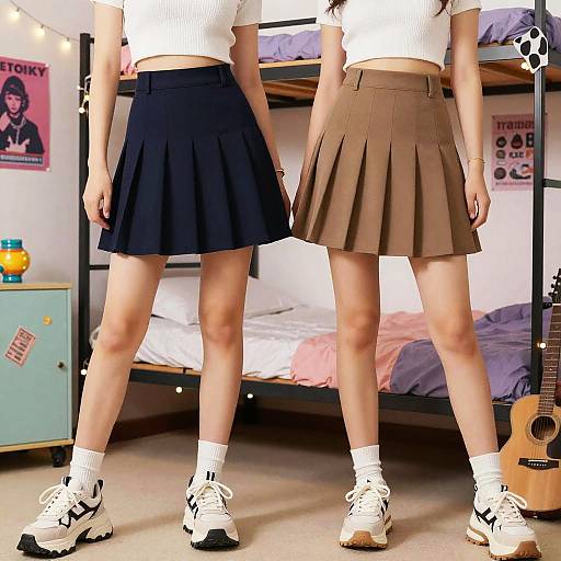 90s Vintage Sorority Skirts Style