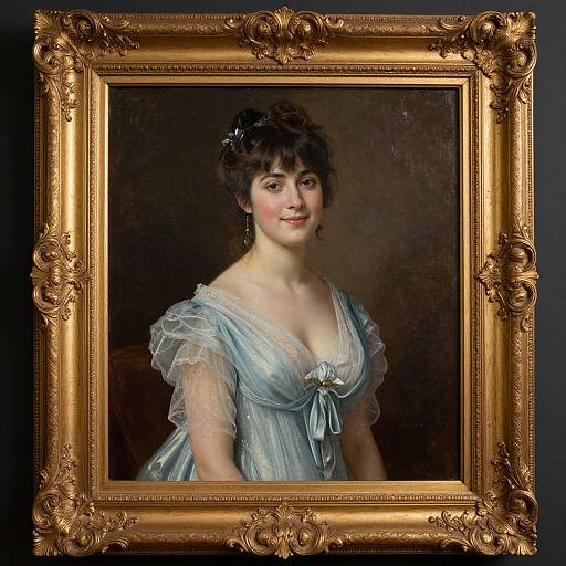 Belle Époque Elegant Portrait Painting