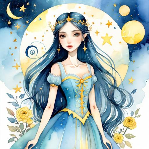 Confident Woman with Celestial Tattoos Pose