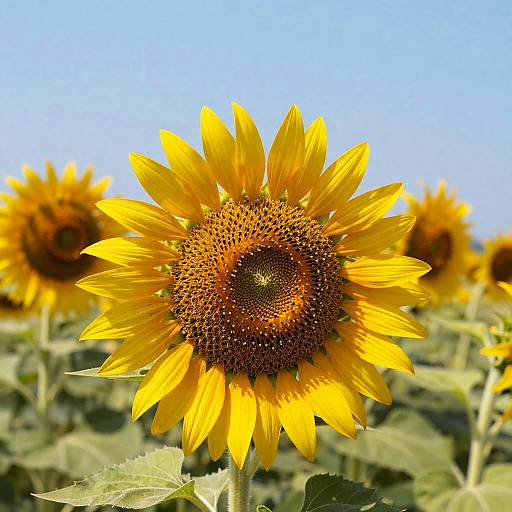Vibrant Sunflower Field in Summer