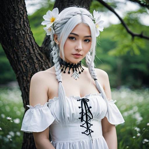 Yashiro Cosplay in White Dress with Flowers
