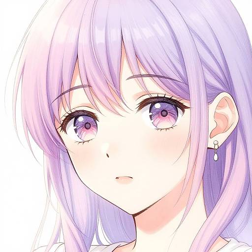 Trans Girl Manga Portrait in Pastels